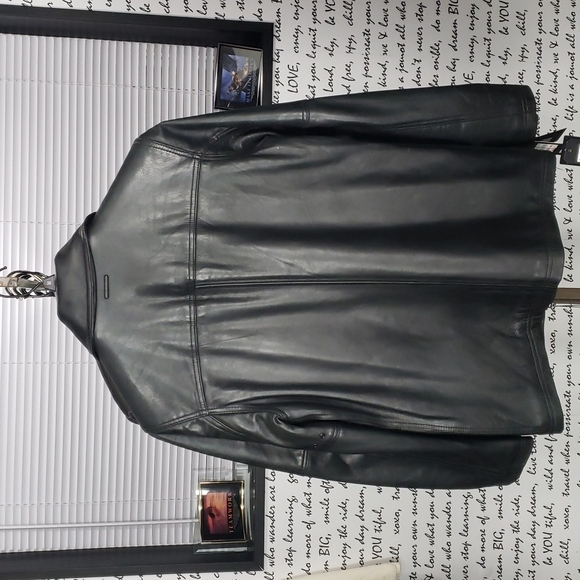💥NEW💥 Men's Small Black Marc New York Leather Coat - Picture 8 of 9